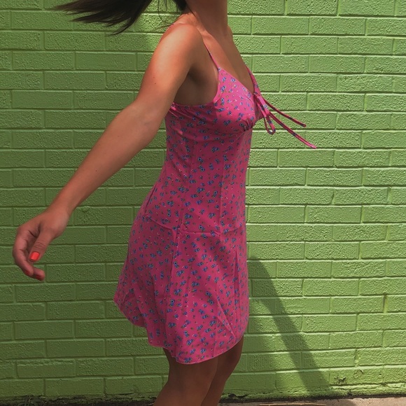 Pink floral summer dress - Picture 2 of 4